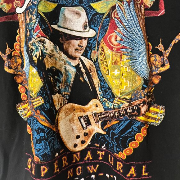 SANTANA SUPERNATURAL NOW TOUR 2019 Concert Tour Tee Shirt Black Size Medium - Picture 5 of 9